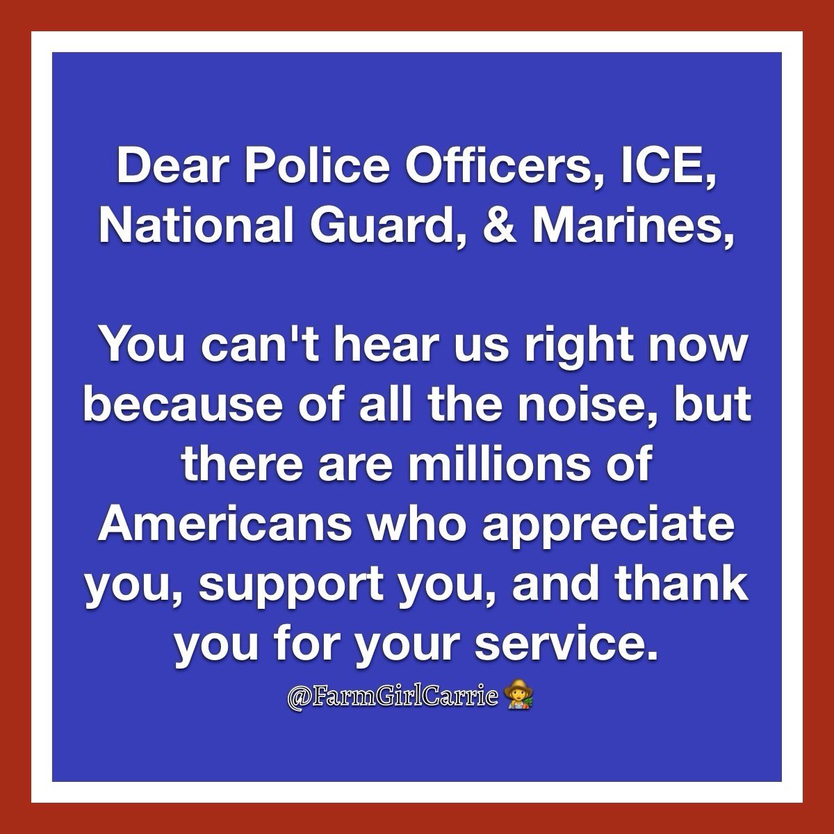 FarmGirlCarrie's tweet image. I’m one of them… you too? 🫡 🇺🇸