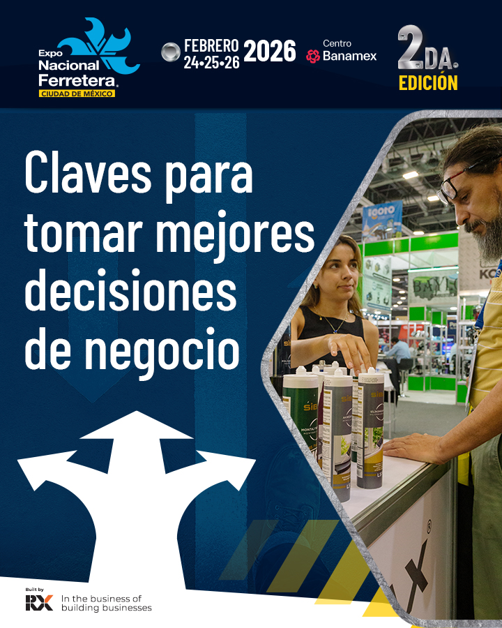 Las conferencias de la Expo Nacional Ferretera  ayudarán a empresarios y profesionales del sector a entender el contexto actual. Participan Miguel Layún, León Krauze, Javier Loret, Denisse Dresser y Jordi Espinosa.
24, 25 y 26 de febrero.
Boletos en:
rxmx.info/47qkTMG.