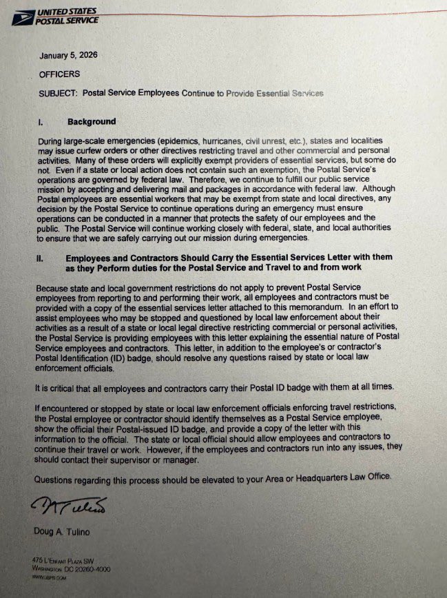 DiedSuddenly_'s tweet image. BREAKING: The U.S. Postal Service has quietly issued a troubling letter to employees and contractors…

This letter appears to anticipate a major crisis is imminent.

The last time the post office sent a letter like this, COVID happened.