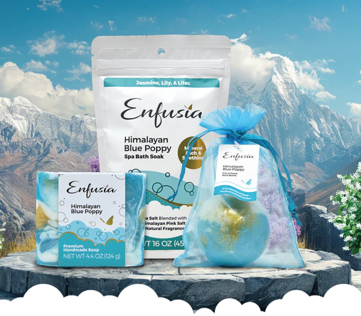 FREE Goodie Boxes! bit.ly/2Ki3YmL 🎉

Enfusia combine natural oils and fragrances to create a range of luxurious Bath Bombs &amp; Soaks, so you feel relaxed &amp; refreshed after every bath. 🛁🫧

Can't wait? Use this coupon code for 25% Off: LUXE25 bit.ly/3L5jboX