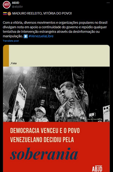 Zperzandi's tweet image. O adevogado é o Marco Aurélio de Carvalho.

●Fundador do Prerrogativas.

●Fundador da Associação BR de Juristas pela Democracia, que comemorou a "eleição" do Maduro.

●Adevogado da Nadine Herédia, ex-primeira-dama do Peru resgatada pelo Gov com jatinho da FAB.

Coincidências🫠