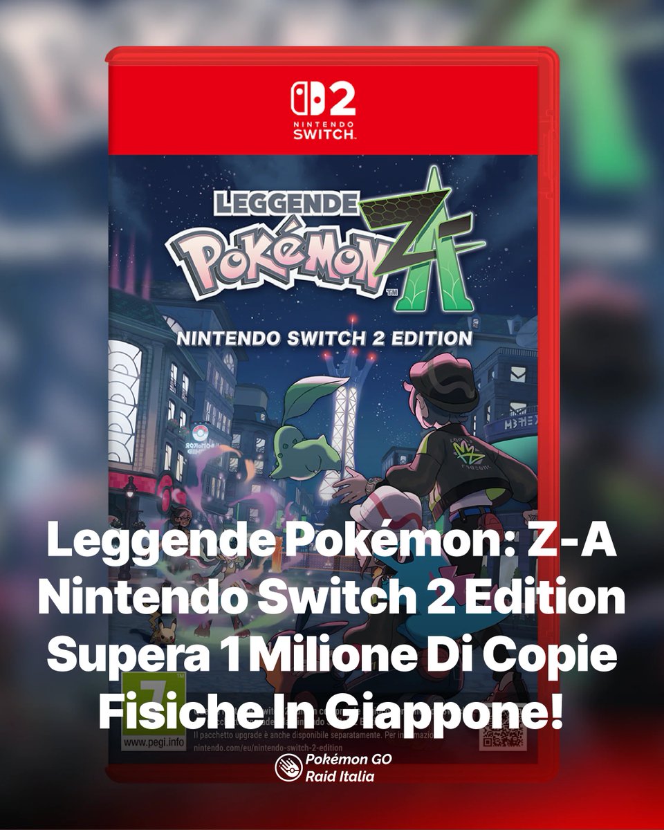 PokemonGoRaidIt's tweet image. Leggende Pokémon: Z-A Nintendo Switch 2 Edition Supera 1 Milione Di Copie Fisiche In Giappone! pokemongoraiditalia.com/leggende-pokem…