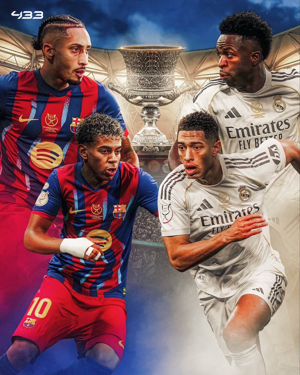 【速報】

🏆スーペルコパ決勝

🇪🇸バルセロナ vs 🇪🇸レアル･マドリー

日程 : 1月12日 (月) 4:00〜
会場 : サウジアラビア

📸 <a href="/433/">433</a> #クラシコ