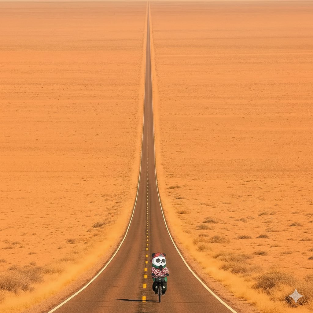 pandulabs's tweet photo. The road is long but $PANDU won't stop till it reaches the final destination... https://t.co/gASR95xhIm