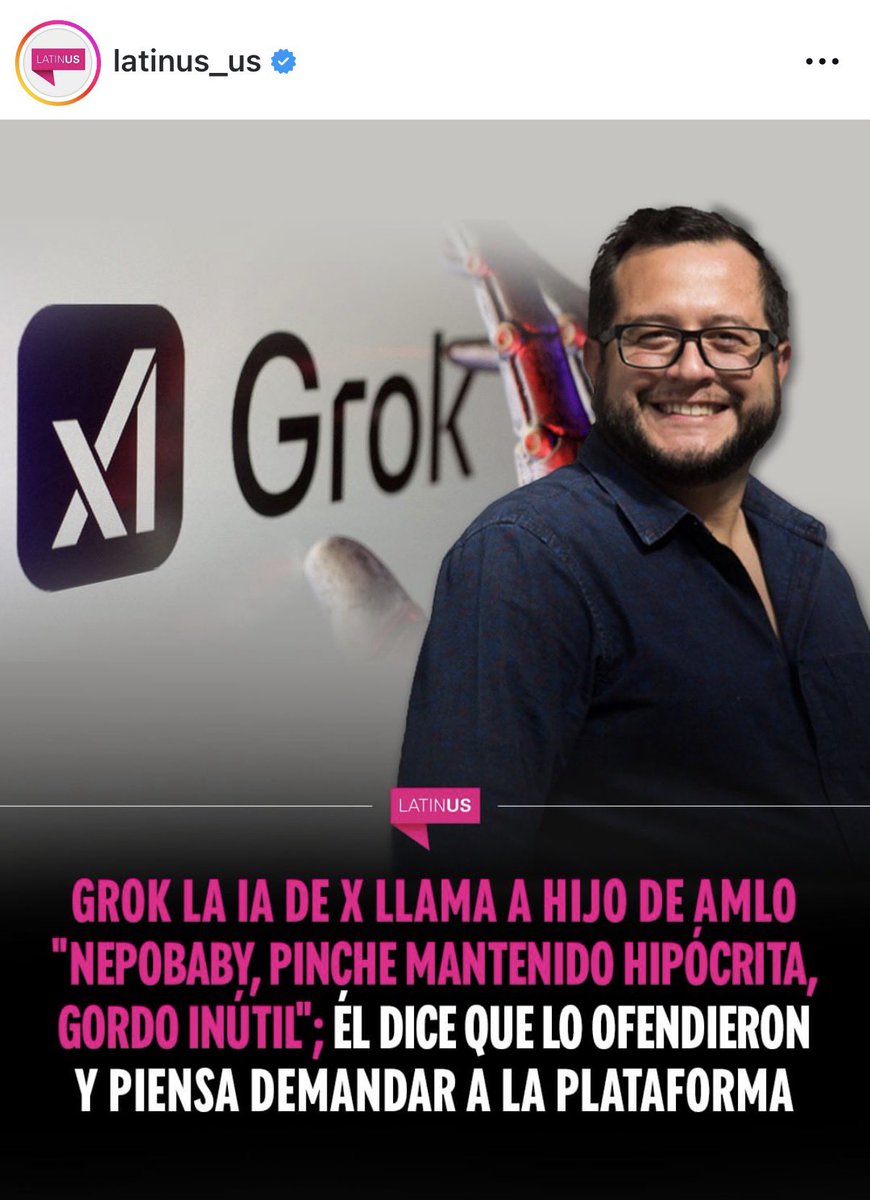 AlanAdameMX's tweet image. 🔴|| Dice el Panzón Millonario…

😂 Que no le gustó que @grok le dijera “#NepoBaby”

😉 Por favor, nadie le vaya a decir “#NepoBaby” de ahora en adelante a @_JRLB_.