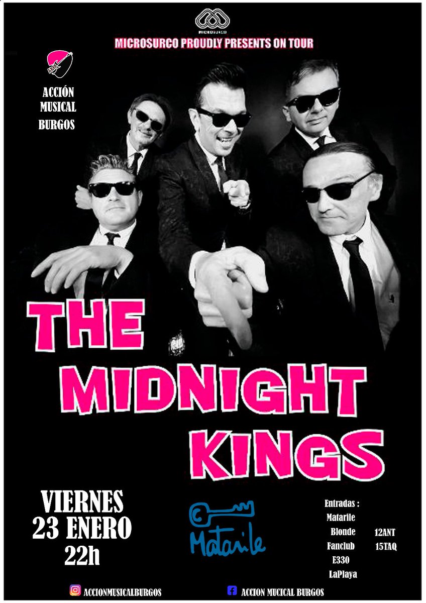 Inauguramos este nuevo año con un conciertazo . #themidnightkings desde Italia. ⛔️ perdérselo.
<a href="/AccionMusicalBu/">AccionMusicalBurgos</a>