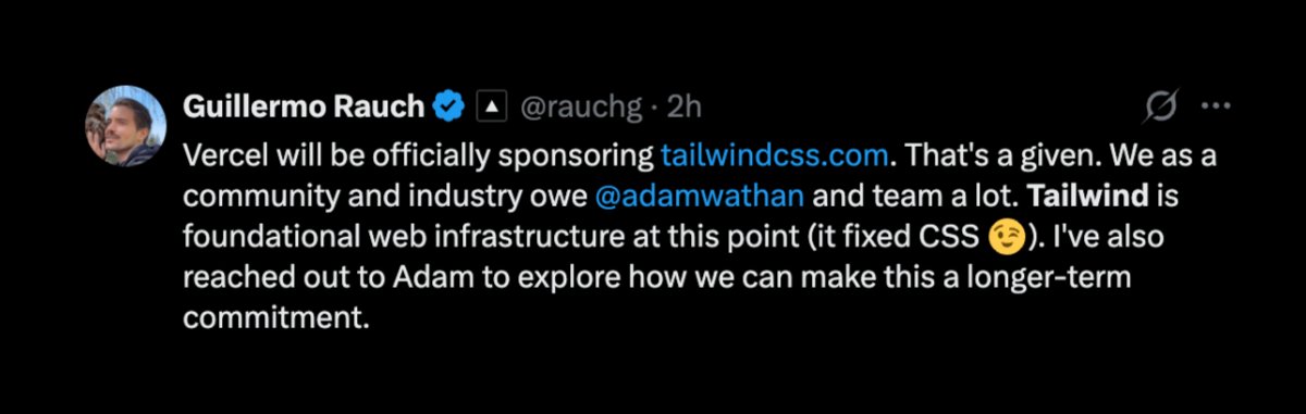 harshith's tweet image. tailwind labs just cut 75% of their team despite having 20M weekly downloads.

revenue dropped 80%. docs traffic down 40% since 2023.

what changed? AI happened.

LLMs trained on tailwind's documentation now generate tailwind code directly. developers stopped visiting the docs…