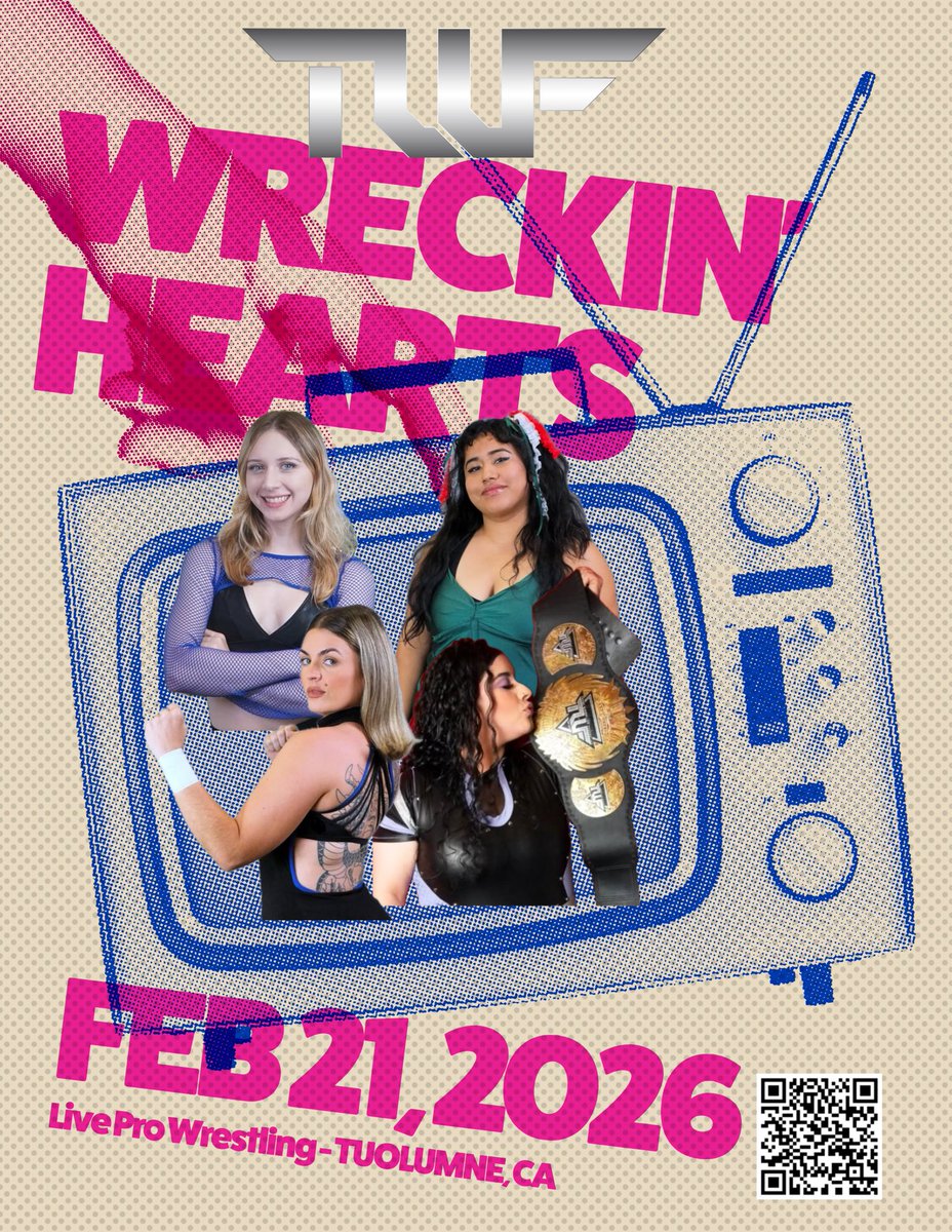twfwrestling's tweet image. BREAKING: Tag match is set! TWF Women’s Champion @mikoxalana &amp;amp; Lex vs @sosweetcarrie &amp;amp; @LunaLaZaeta in Tuolumne, CA Feb 21. 

TWF WRECKIN’ HEARTS
Tix on sale at secureyourexperience.square.site
Live Pro Wrestling 
Sat Feb 21
Veterans Memorial Hall
18375 Fir Ave
Tuolumne, CA
All Ages
7pm