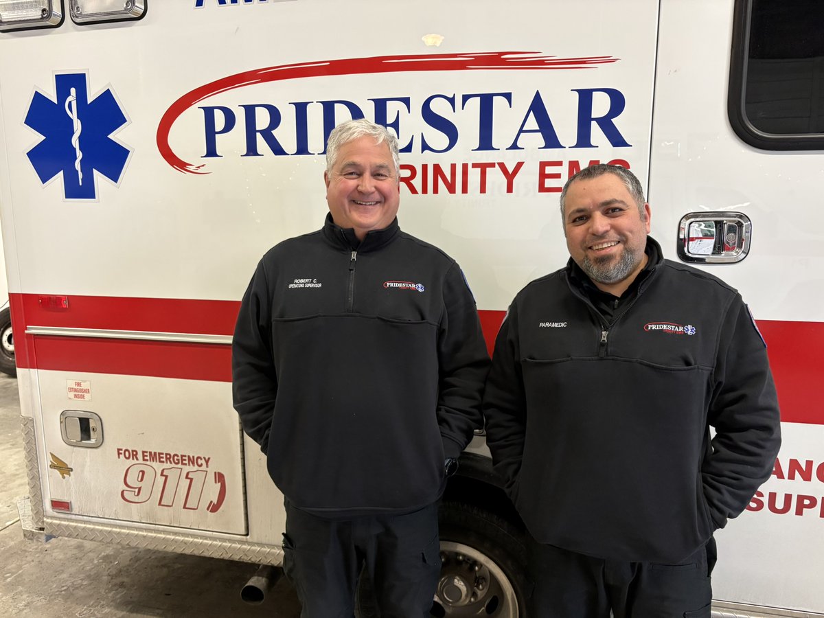 Proud to recognize Paramedics Bob and Mina for their excellent patient care during a recent call in Hudson.

We received thanks from the Hudson FC and a MA Fish &amp; Wildlife Officer whose life was saved thanks to outstanding interagency collaboration with Hudson Police &amp; Fire. 🚑🚒