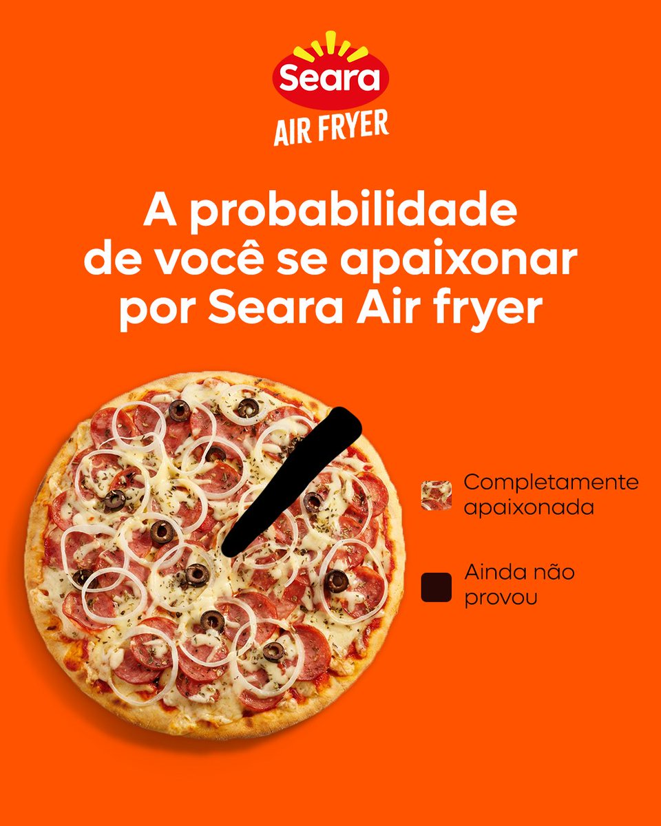 seara_brasil's tweet photo. Em poucos minutos sua pizza fica pronta do tamanho ideal para sua fome. Quem prova ama, quem ama compra e quem compra divide com os amigos essa novidade. Marque seus amigos que precisam provar as pizzas de Seara Air Fryer. 👇 https://t.co/gZSx1H8nml