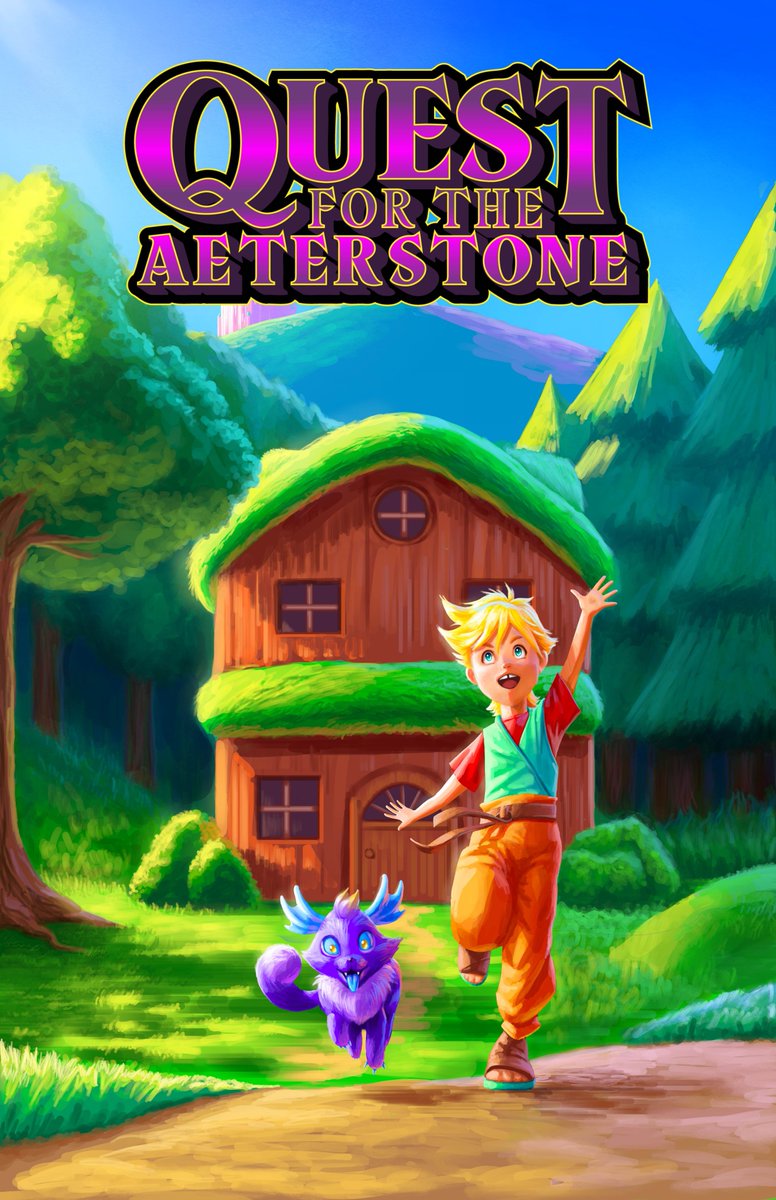 Here they are! The A and B covers for QUEST OF THE AETERSTONE! The fantasy series that I'm writing with <a href="/skywalkerthrawn/">eli sparks 🫐</a> doing art. Eli blew me away with these covers. He's fantastic. Coming soon to Kickstarter! 

And now a lil thread about what this comic is...