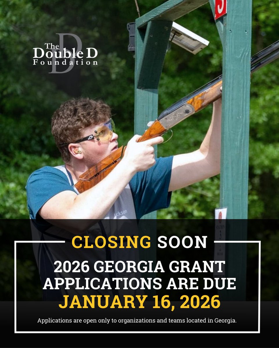 REMINDER: The 2026 Georgia Grant application deadline is NEXT Friday, January 16th! If your Georgia team or organization wants to apply, now is the time to start your application! Details here -> thedoubledfoundation.org/grants/