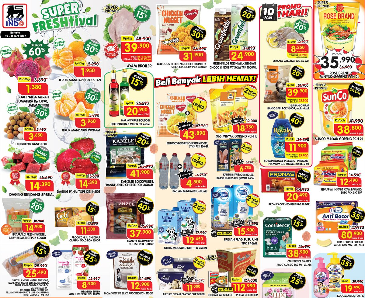 katalogpromosi's tweet image. 🛒 Weekend waktunya belanja lebih hemat ‼️
Promo JSM SUPERINDO 
berlaku 09–11 Januari 2026

Banyak kebutuhan harian harga spesial di katalog minggu ini
Cek diskon terbarunya di sini 👉 katalogpromosi.com/promo-jsm-supe…
#PromoJSM #PromoWeekend #PromoSuperindo