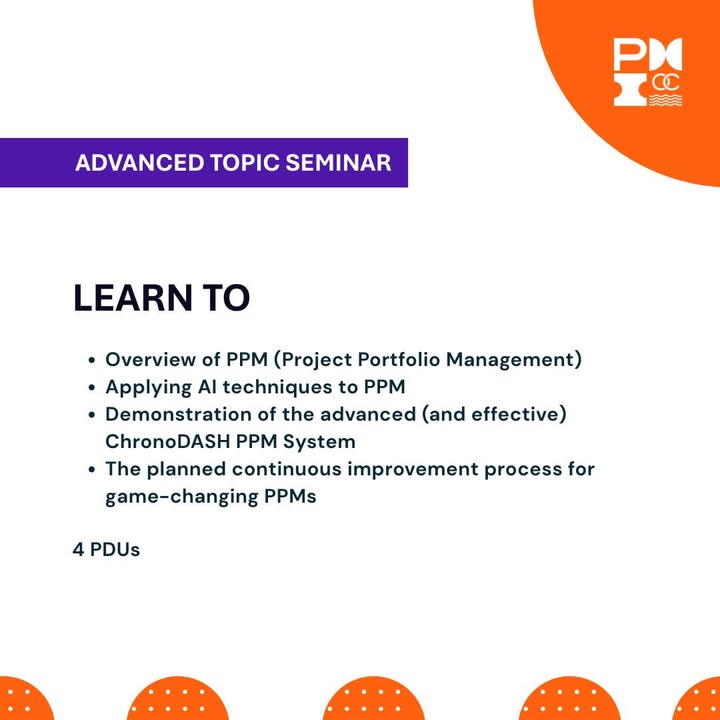 PMIOC's tweet photo. How can Project Portfolio Management leverage AI? 

Come find out! Join Mike Bissonette at the PMI OC's January Advanced Topic Seminar. 

Date: Jan. 10, 2026 - 8 AM - 12 PM

Earn 4 PDUs in an easy-access online format.

Register now! https://t.co/eNa1w25ivi https://t.co/P08EdYrpg9