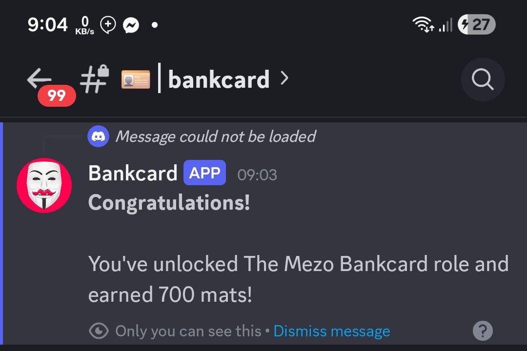 skofficial121's tweet image. 🎁Mezo Airdrop 
💰BackCard Role &amp;amp; 700 MATS
🎉For All User

▶️Claim Here :-
 discord.gg/gZYqFpsr

- Go to #bankcard
- Generate Mezo bankcard
- Share on X &amp;amp; Submit Link
- Done