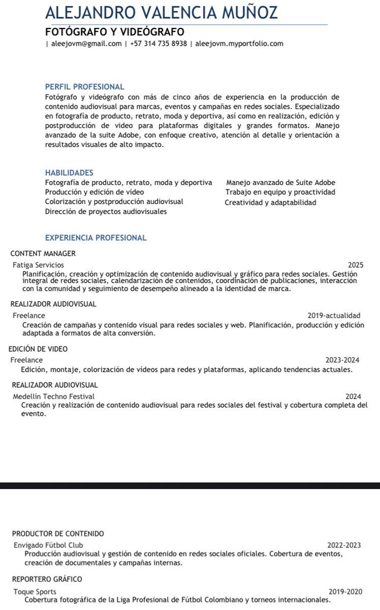 hola amigos, estoy en búsqueda de empleo y comparto por si saben de alguna vacante aquí en cali.

agradezco al que comparta :)
