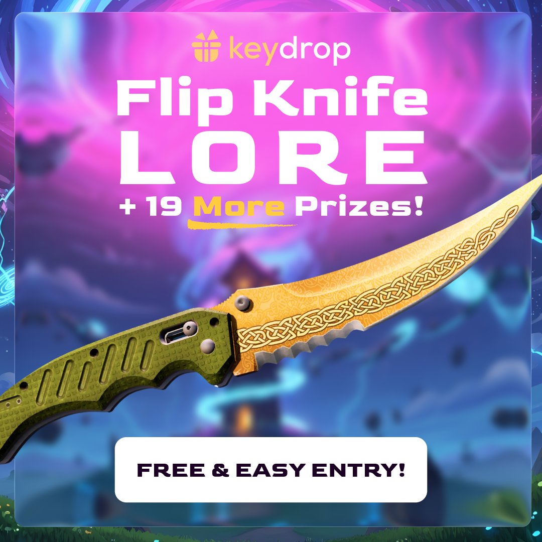 🏆 Get a FREE Flip Knife | Lore + 19 more TOP prizes! 🎁

Zero cost. Zero risk. Just pure luck 💎
It takes a second to join — and it’s 100% FREE.

🔗 Join now: gleam.io/JJbUA/magic-he…
🔁 Repost = 5 random extra PRIZES on X 💸