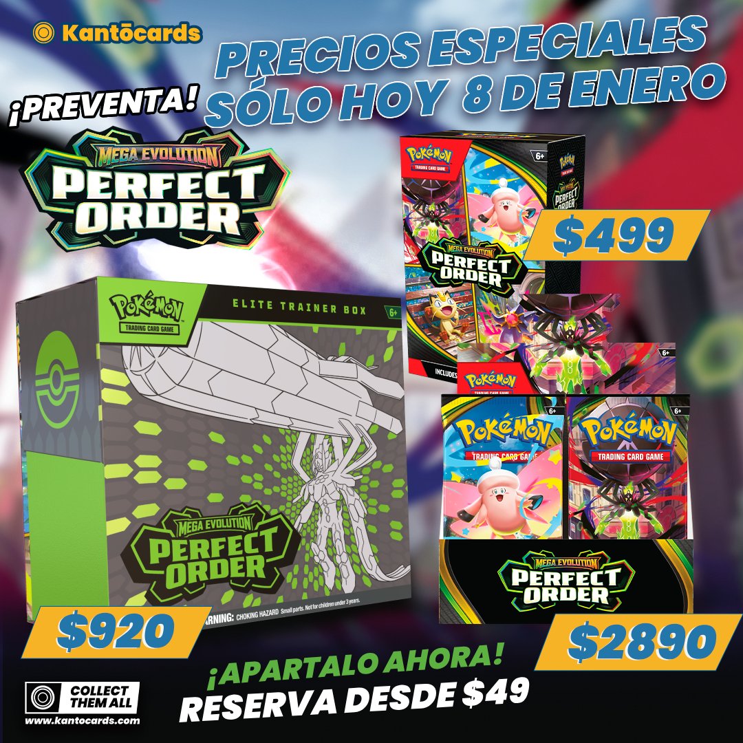 🔥 PREVENTA A PRECIO ESPECIAL – SOLO HOY 🔥

🎉 Y por su revelación, te traemos precios súper especiales:

📦 Elite Trainer Box – $920
🎁 Booster Bundle – $499
📦 Booster Box – $2,890

⏰ Precios válidos únicamente el día de hoy

👉 Compra ahora en: kantocards.com