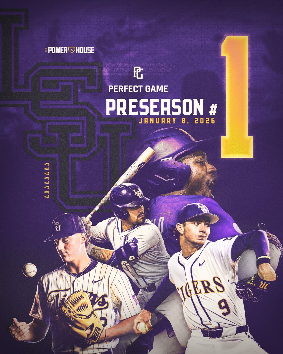 LSUbaseball's tweet image. Here Come The Tigers 

@PerfectGameUSA | #ThePowerhouse
