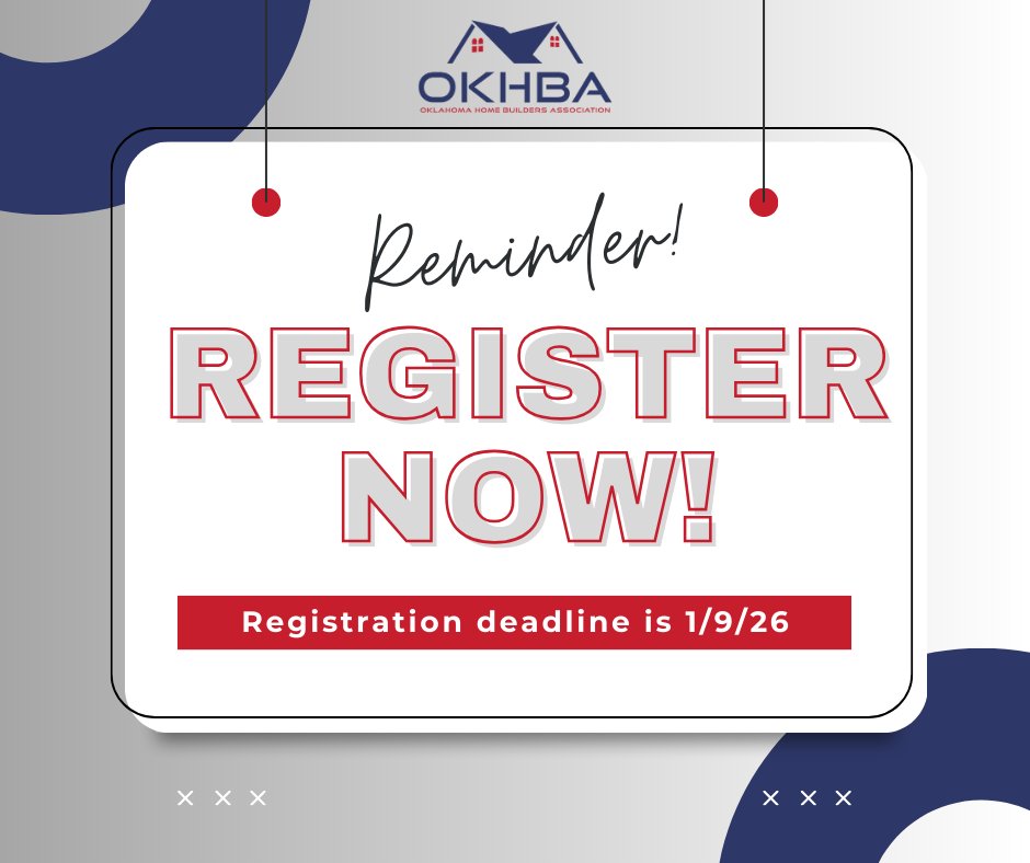 OklahomaHBA's tweet photo. Tomorrow is the last day to register for the 2026 Hall of Fame and Installation of Officers! Register here: https://t.co/BTiy2vWwOm

Event Date/Time: January 16, 2026 at 6:00 p.m.
Location: OSU Student Union Ballroom, Stillwater, OK

#OkHBA #OKhalloffame https://t.co/FJwTGQBbgA