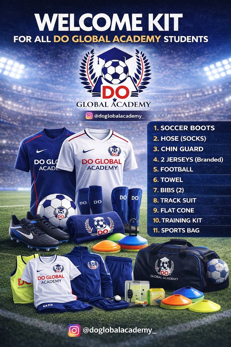 DOGlobal_'s tweet photo. TRAINING KICKS OFF JANUARY 10, 2026! 🔥⚽

Dreaming of taking your football talent from the streets to the global stage? 🌍

DO Global Academy is where passion meets professional development.

Join a football training program built on: ✅ Elite Coaching https://t.co/2Sd7wbx15y