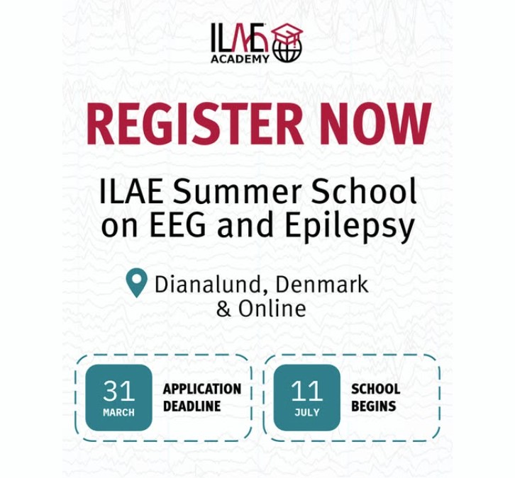 SBeniczky's tweet image. The ILAE Summer School on #EEG and #Epilepsy will now also be offered online! You have the choice to join us in Dianalund, Denmark from 11 - 19 July for the in-person course, or watch the streamed lectures online.
Learn more and apply at ilae.org/school-eeg-epi…