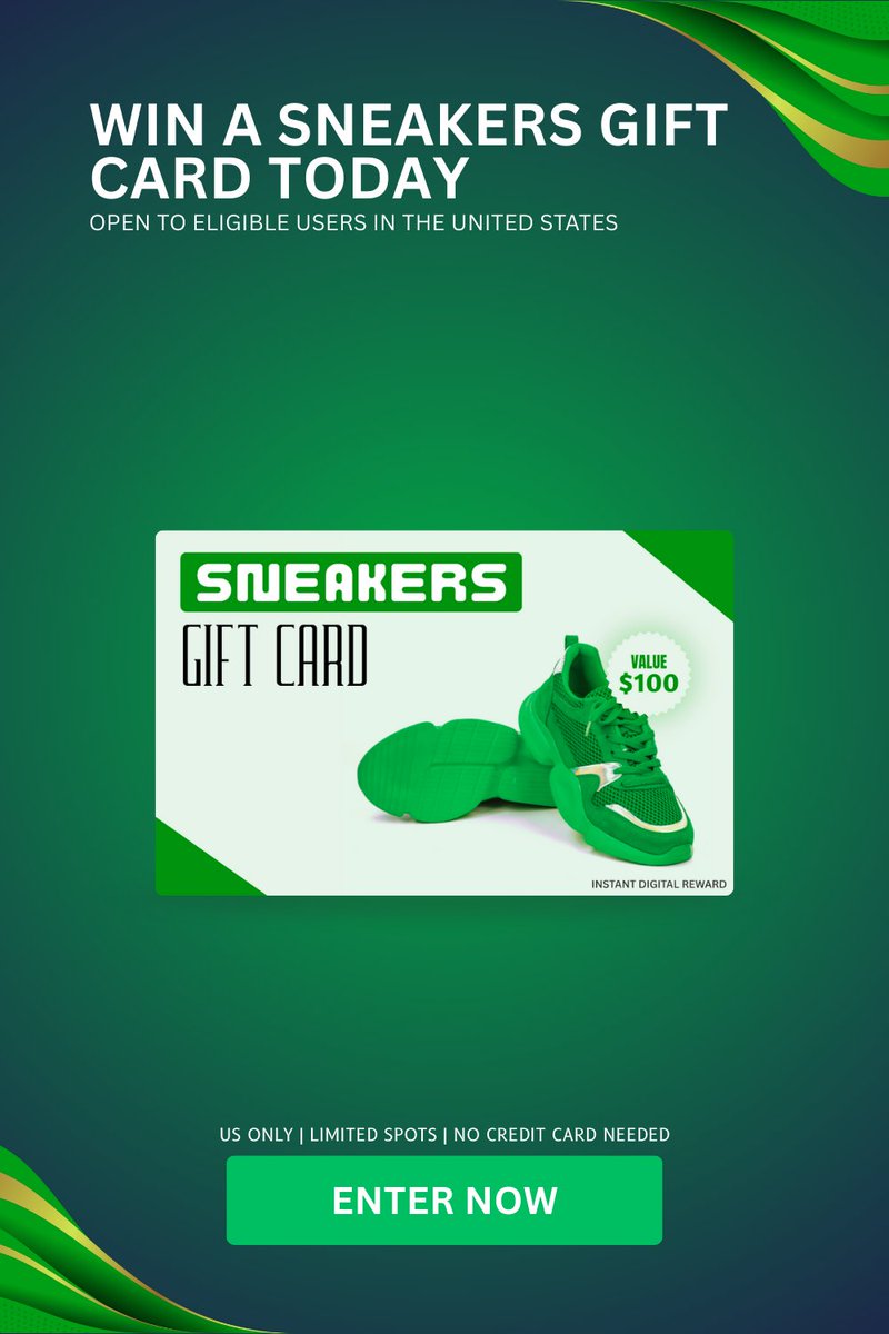 nk9758790's tweet photo. 👟 Win a Sneakers Gift Card! 🇺🇸 Quick & free entry for US Android users – no purchase needed!
👉 Enter here: https://t.co/UGpHX5Yuzq
#SneakersGiveaway #GiftCard #FreeEntry #USContest #AndroidUsers https://t.co/8HNdRw71BX