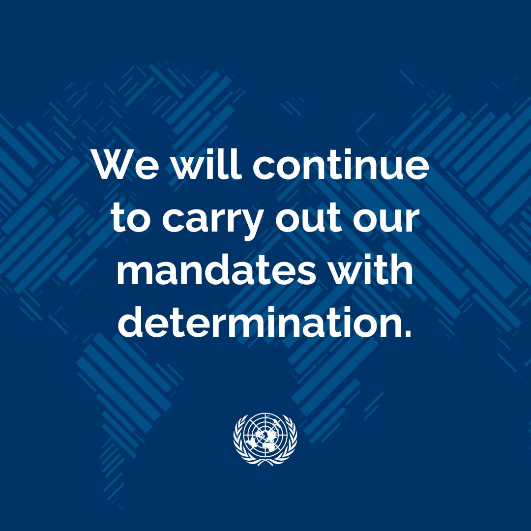 UN's tweet image. .@antonioguterres regrets the announcement regarding the United States’ decision to withdraw from a number of United Nations entities.

The UN has a responsibility to deliver for those who depend on us.

We will continue to carry out our mandates with determination.…