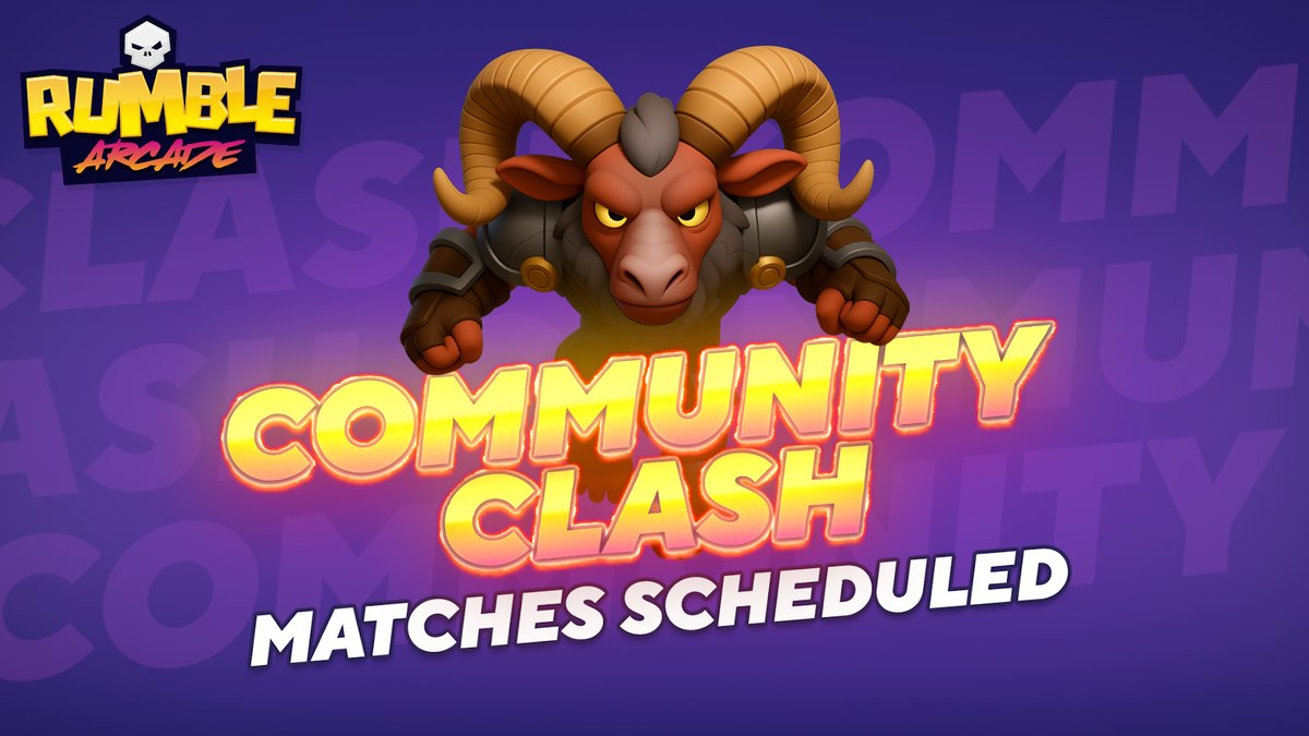 RumbleArcade's tweet photo. COMMUNITY CLASH - ROUND 6 INCOMING!🔥

Looking for extra rewards to boost your collection?
Join a clan and jump into this week’s Community Clash to battle for bonus chests and bragging rights!

🗓️ Compete from January 9th, 5:00 PM UTC to January 11th, 5:00 PM UTC.

This week’s duels:

🔹@ReadySet_Game  ⚔️ @HashD 's Dojo
🔹Top Tap ⚔️ @coin_explain 
🔹Crypto Earner ⚔️ Just DAO it
🔹@Ethlizards  Zefirka
🔹PRIKORMKA CLAN ⚔️ Akiravton
🔹LegacyGG ⚔️ @arenaadeniran 
🔹Hog Guild ⚔️ Yaksha
🔹RV Theorist ⚔️ @NetBitYar 
🔹Crypto-mytku ⚔️ @TheCrypticGG 
🔹@ElixirGuild  ⚔️ @0xQube 
🔹Pacific Gaming Guild ⚔️ Valorix
🔹@pwnageguild  Drop Hunters
🔹Top Givz ⚔️ P2E Emperor
🔹Metaverse Guild ⚔️ Olympus Prime