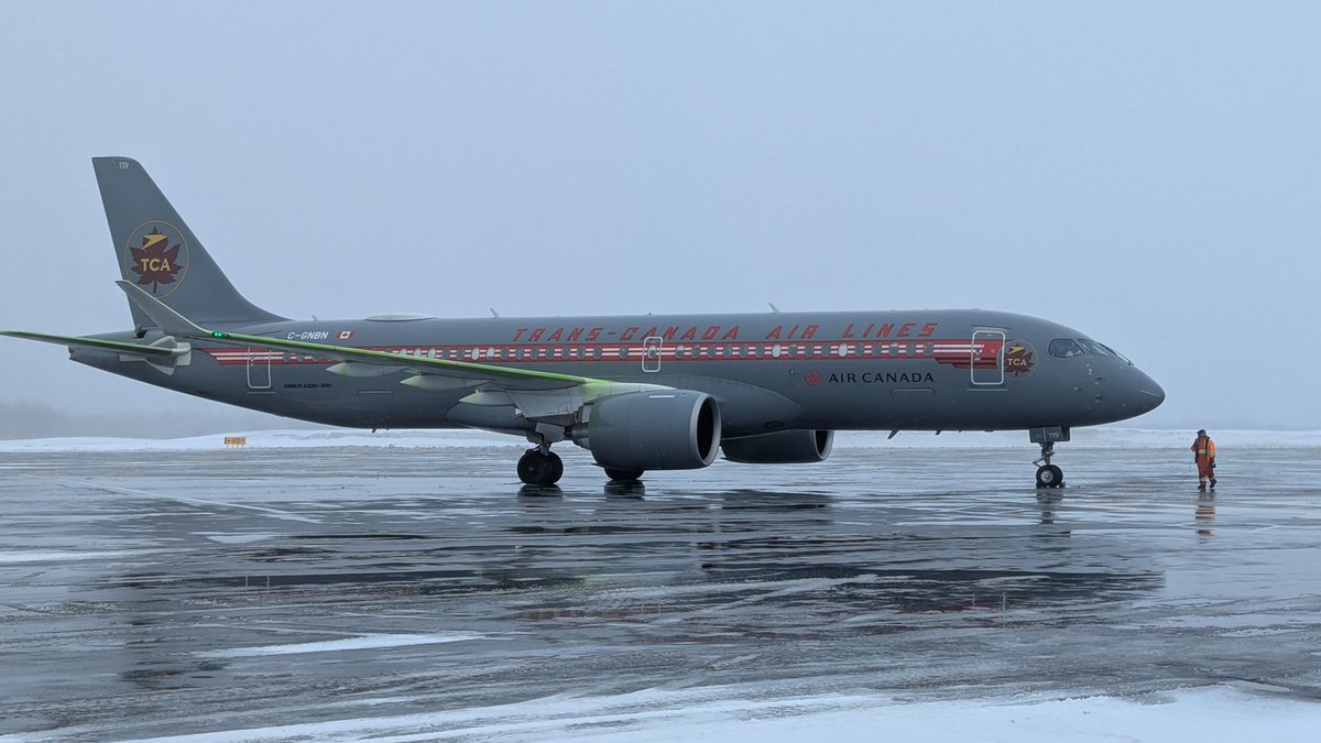 #YQX tarmac sporting  some retro looking livery in the drizzle today. #nlwx