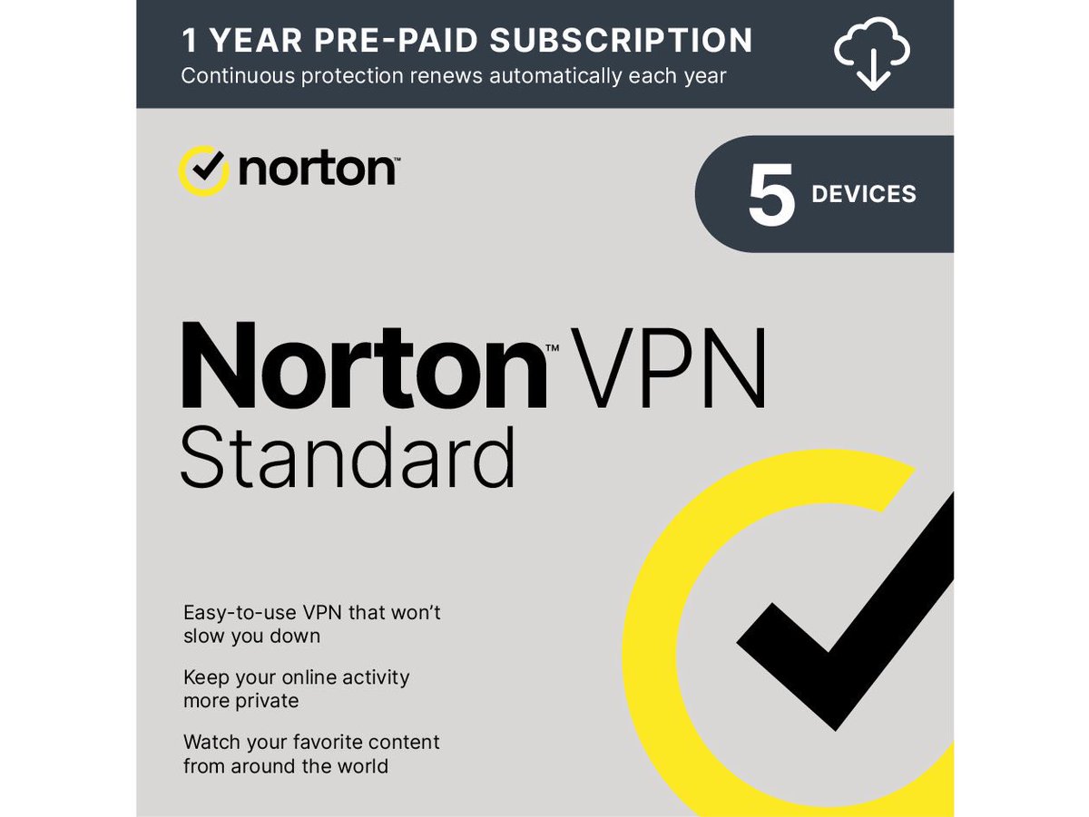 75% Off! 🔥
⚫
Norton VPN Standard: 1-Year Subscription (5 Devices)
⚫
$19.99 (Retail $79.99 🤯)
⚫️
Get Protected!: bit.ly/nortonvpnstand…