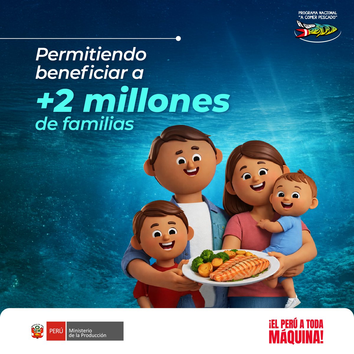 🐟🇵🇪 Así se construimos un país más sano.

En 2025, el Programa Nacional A Comer Pescado llevó nutrición, salud y oportunidades a millones de hogares en todo el Perú.
Más pescado en las mesas, más familias beneficiadas y un compromiso que sigue creciendo.

#Nutrition #Peru
