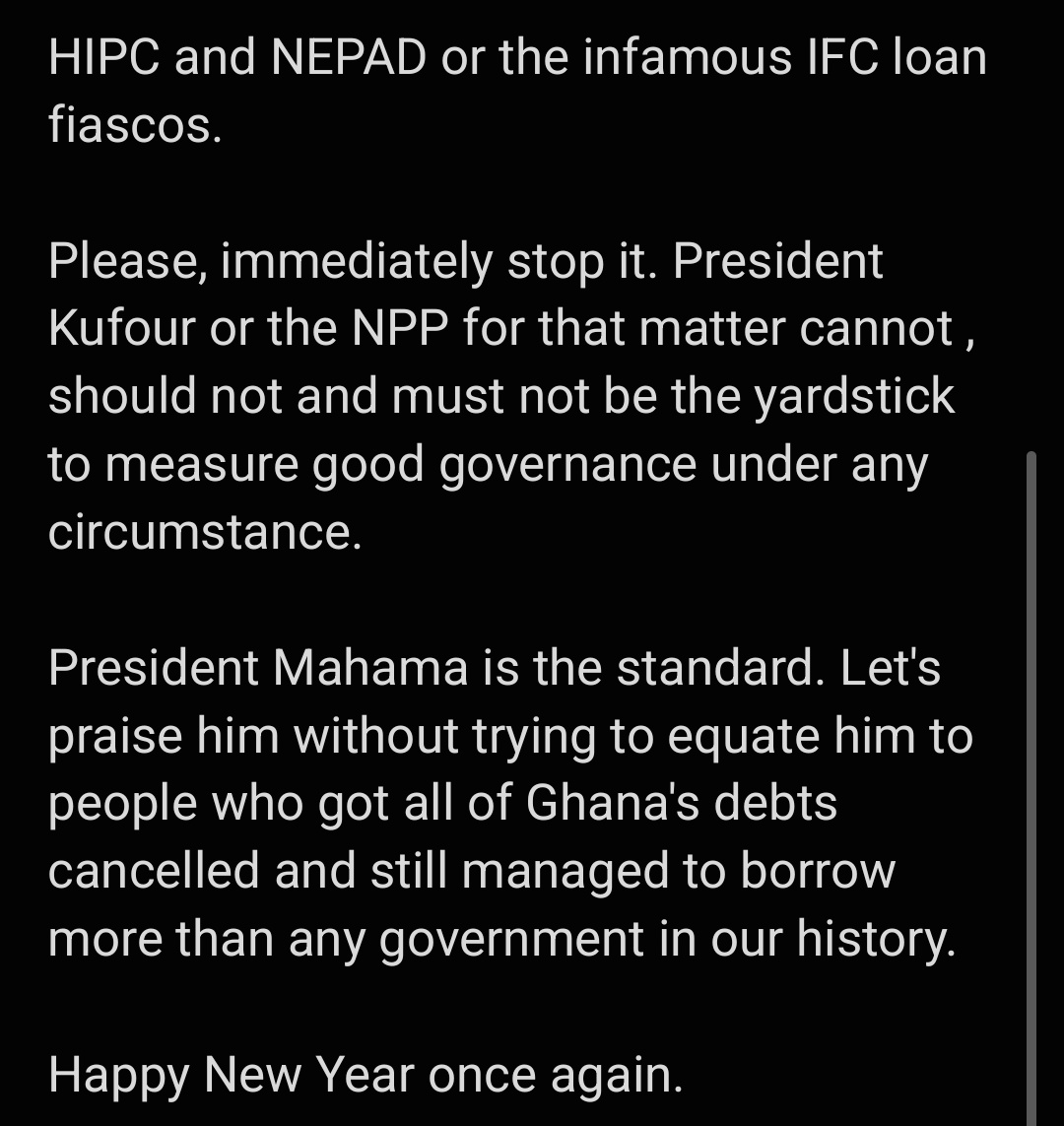 FYI... Let's start the year on a good note