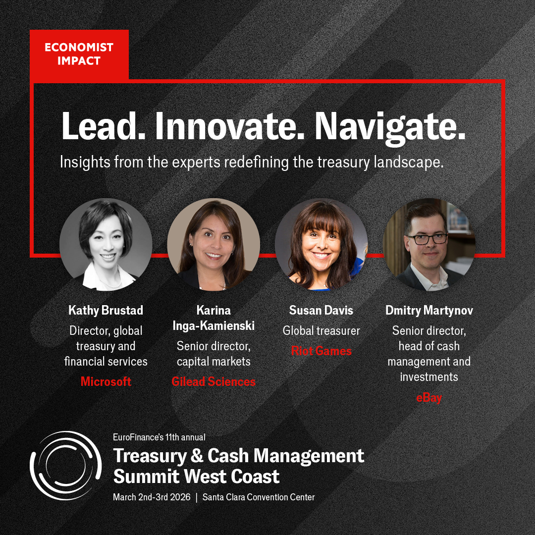 EuroFinance's tweet photo. Microsoft, eBay, and Riot Games: what do they all have in common?

Each of these companies will be speaking at the Treasury &amp; Cash Management Summit West Coast!

Check out all speakers and register now to get early bird rates >> https://t.co/lHv7jbUFPs

#TCMSWestCoast https://t.co/Kec8sxcubt