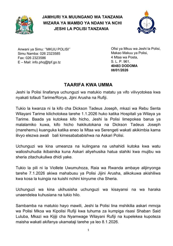 Police Force TZ tweet media