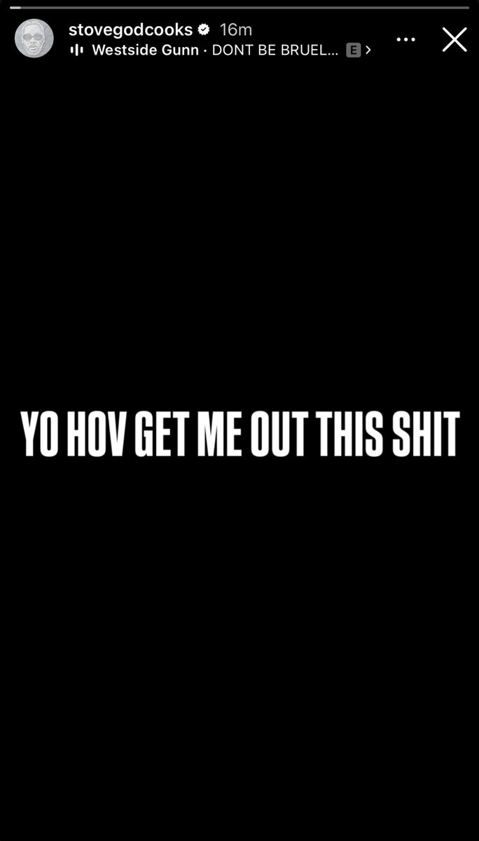 gothamhiphop's tweet image. Stove God Cooks with a message on IG for Jay-Z &amp;amp; Roc Nation:

‘Yo Hov Get Me Out This Sht’ 😭

He’s reportedly stuck in a record deal with Babygrande and his last album was in 2020