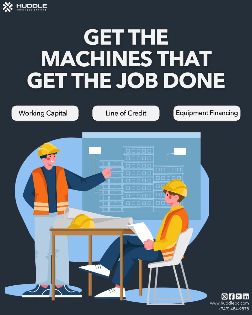 HuddleBizCap's tweet image. 🔨 Build without delays. Flexible construction financing with lines of credit, working capital, and equipment financing designed for contractor cash flow.

🔗 na2.hubs.ly/H02QVxB0

#ConstructionFinancing #LineOfCredit #WorkingCapital #EquipmentFinancing #ConstructionBusiness