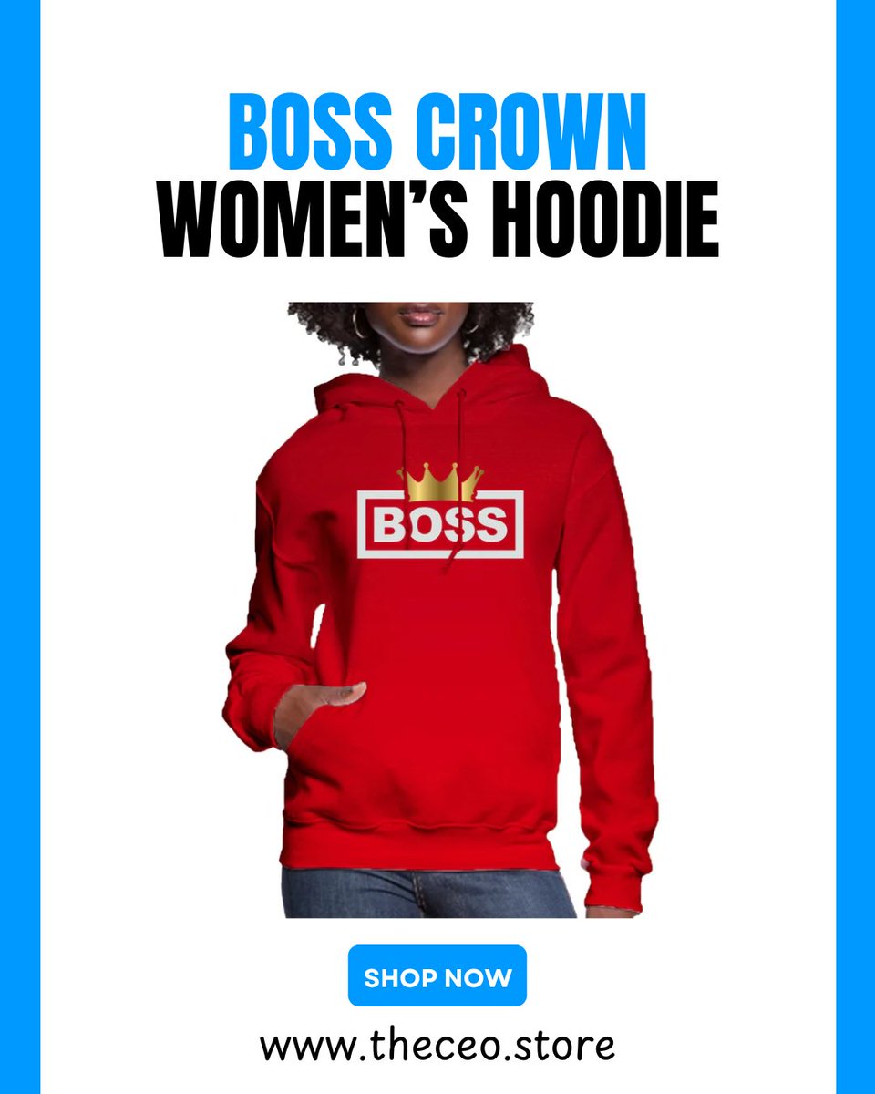 theceo_store's tweet photo. Own the room without saying a word 👑

The Boss Crown Women’s Hoodie is made for leaders, visionaries, and women who move like a CEO. Comfort meets confidence—wear your crown every day.✨

Order now 🔗 https://t.co/pdcmX8fzVi https://t.co/eBcPUbyqHM