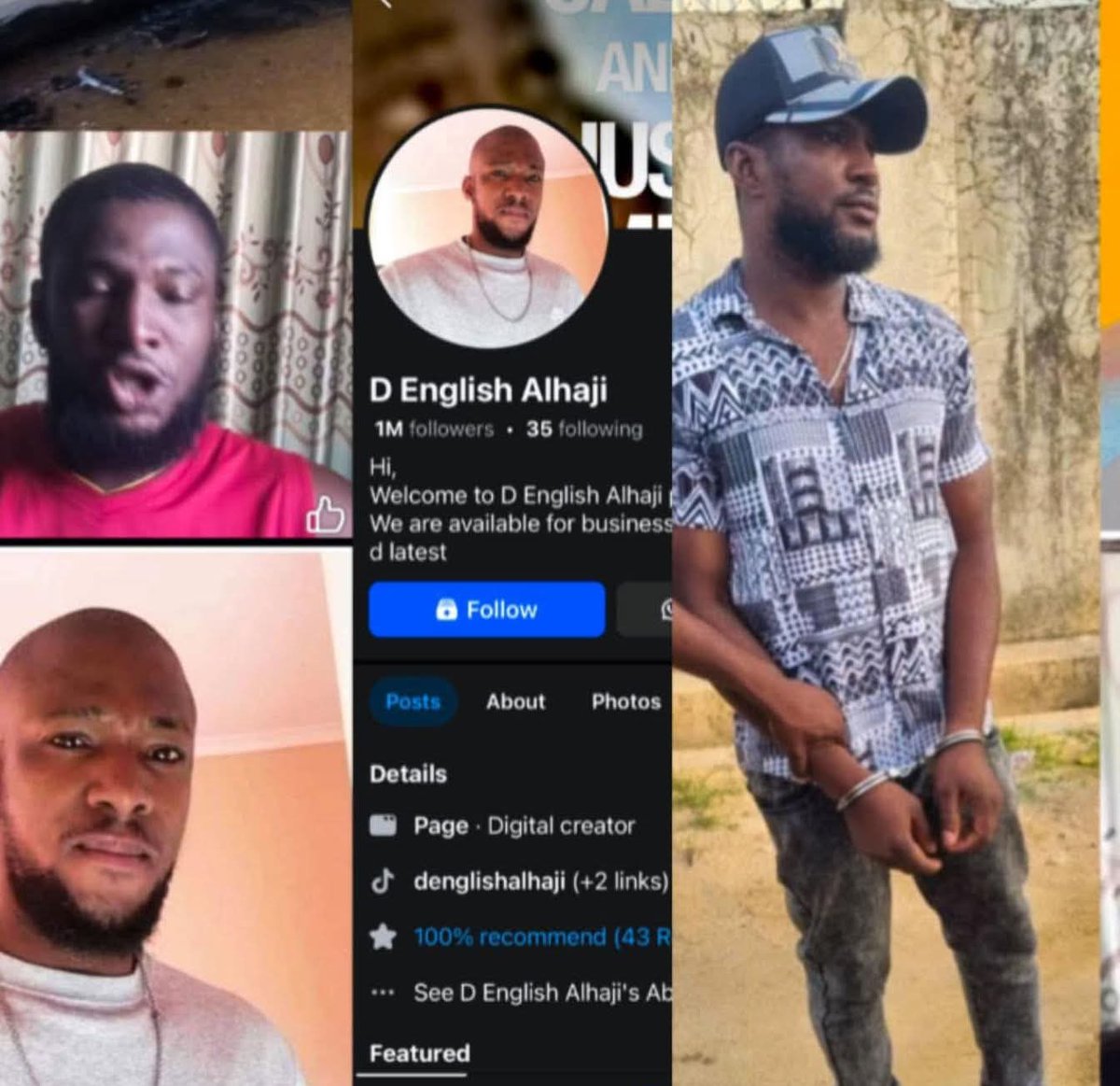 Reports say that the "D English Alhaji" has been arrested and taken to an unknown destination.

This guy has done a lot of work exposing the Fulani terrorists and their killings across Nigeria.

Do you see how they are systematically silencing those who expose their agenda?