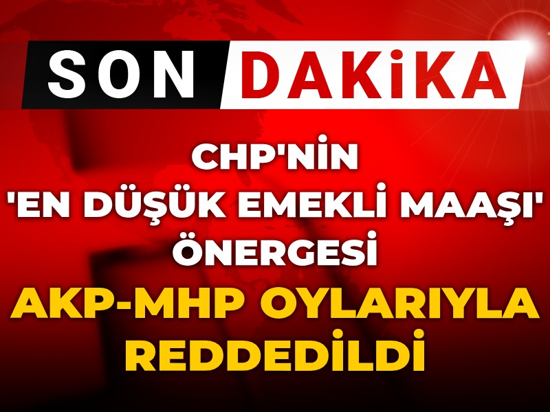 #SONDAKİKA

CHP'nin 'en düşük emekli maaşı' önergesi AKP-MHP oylarıyla reddedildi!

halktv.com.tr/siyaset/son-da…