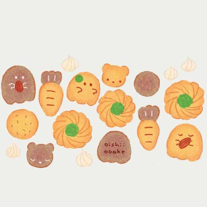1月の壁紙です。 サクサククッキー #おいしいおばけの壁紙 #フリー壁紙