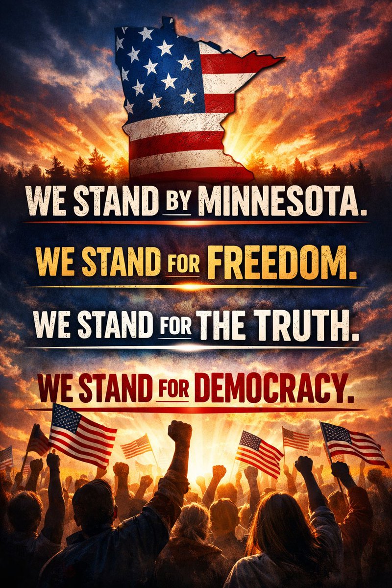 We stand by Minnesota.
We stand for Freedom.
We stand for the Truth.
We stand for Democracy.

We live in one fucked up world at the minute... I stand by Minnesota and have you in my thoughts. It's time for a massive change. I really don't know where all this is going to end. :(