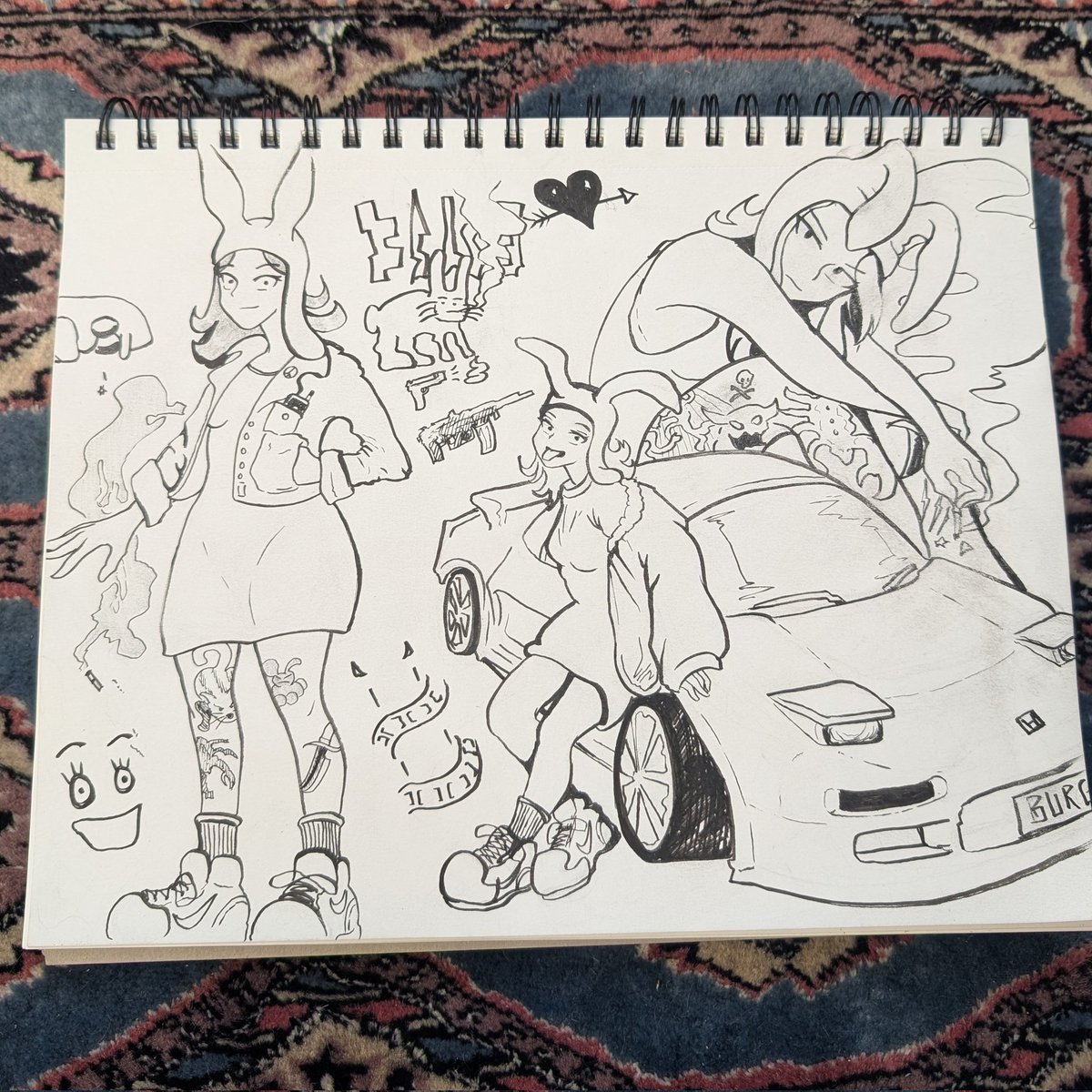 Been watching a lot of #BobsBurgers.   #louisebelcher #sketch