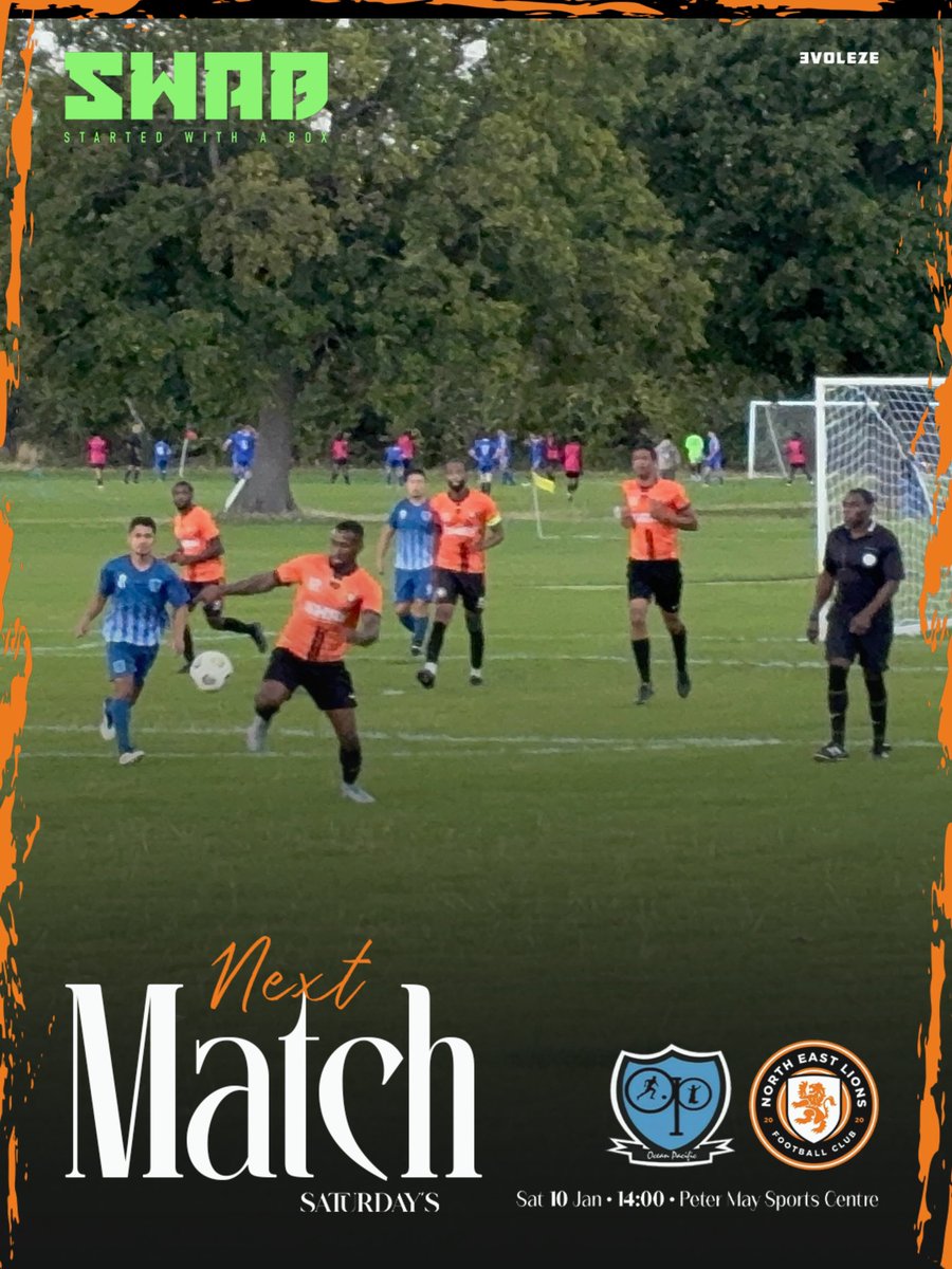 NorthEastLions1's tweet photo. #nextup we try again at #PeterMay with us being the ‘away’ team against Ocean Pacific in @EssexAllianceFL #action *now 4pm kickoff*
Come down and #support for the #lads on the 3G 🦁👏
Thanks to our 25-26 #supporters:
#swablogistics
#thebeautyretreattring
#grassrootsfootball https://t.co/qBWVyXLcx6