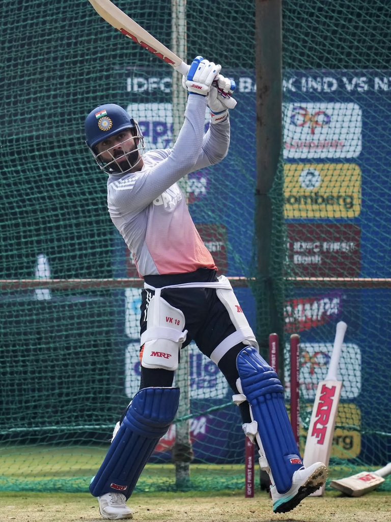 Virat Kohli is practising hard for the ODI series against New Zealand 🔥