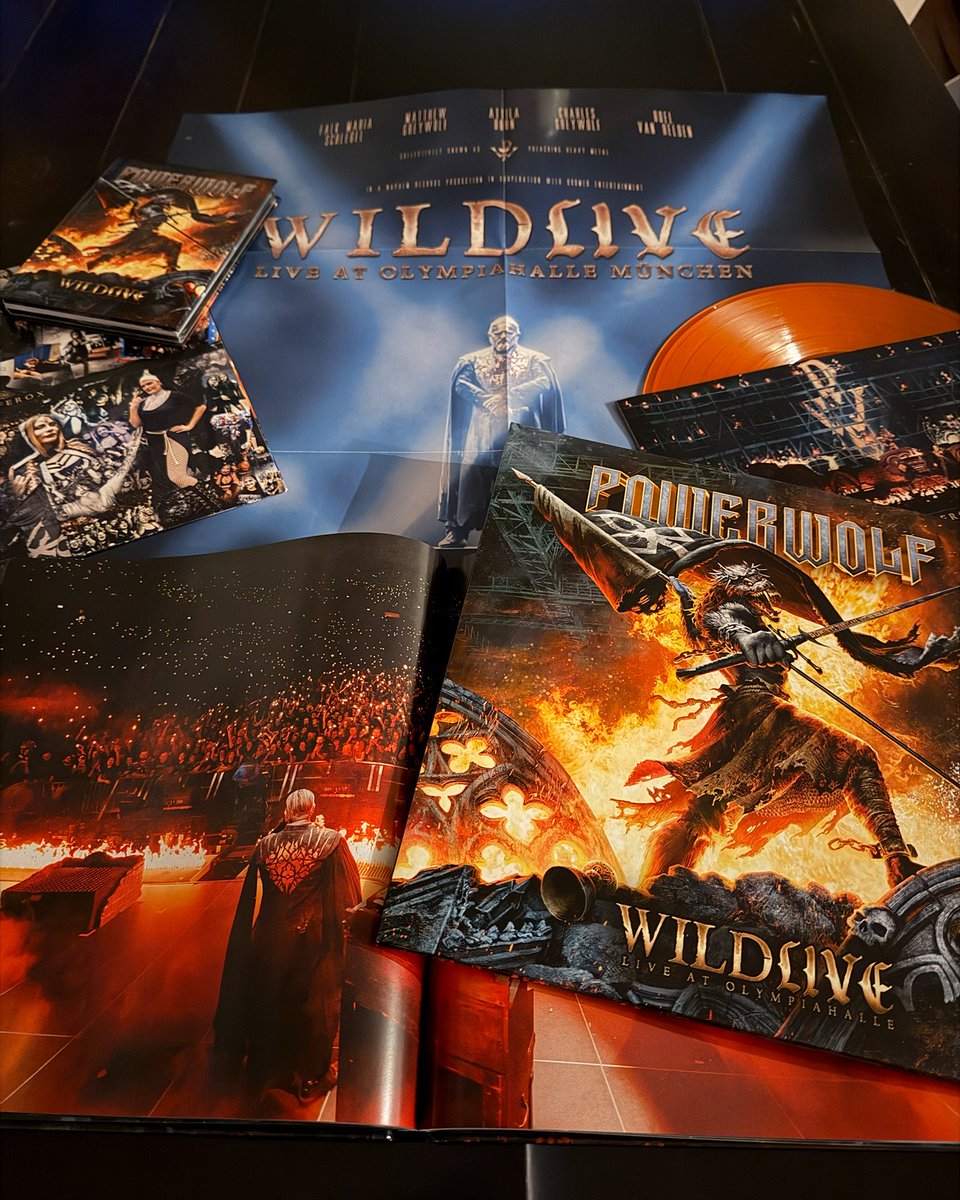 We’ve just received the first samples of the upcoming "Wildlive" release - and even though this picture can hardly do it justice: they are absolutely stunning! A lot of love and attention to detail went into this release, including … bit.ly/3YxjX53 #powerwolf