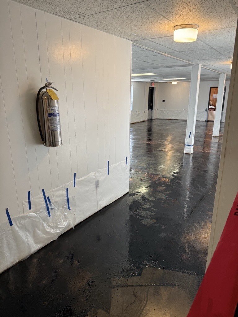 CallEliteEnv's tweet photo. From start to finish—done the right way! This project involved a full mastic removal in Kentucky, showing each phase of the process: before, during chemical mastic removal, careful hand scraping to prevent friability, and the finished result.

#masticremoval #industrialservices https://t.co/B5XSz0xfUS