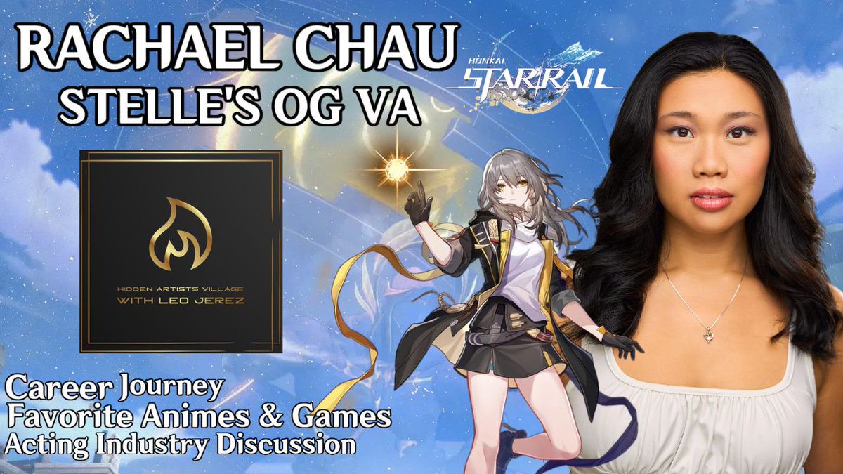Hello guys! My podcast is back and my first guest of 2026 is the original voice of Stelle from Honkai: Star Rail <a href="/chaufornow/">Rachael Chau</a>!

We discuss actor life, things we've learned, perspectives and funny moments! Ring the bell and sub!

#HonkaiStarRail #Stelle

youtu.be/g_Sv_K0w9Gs