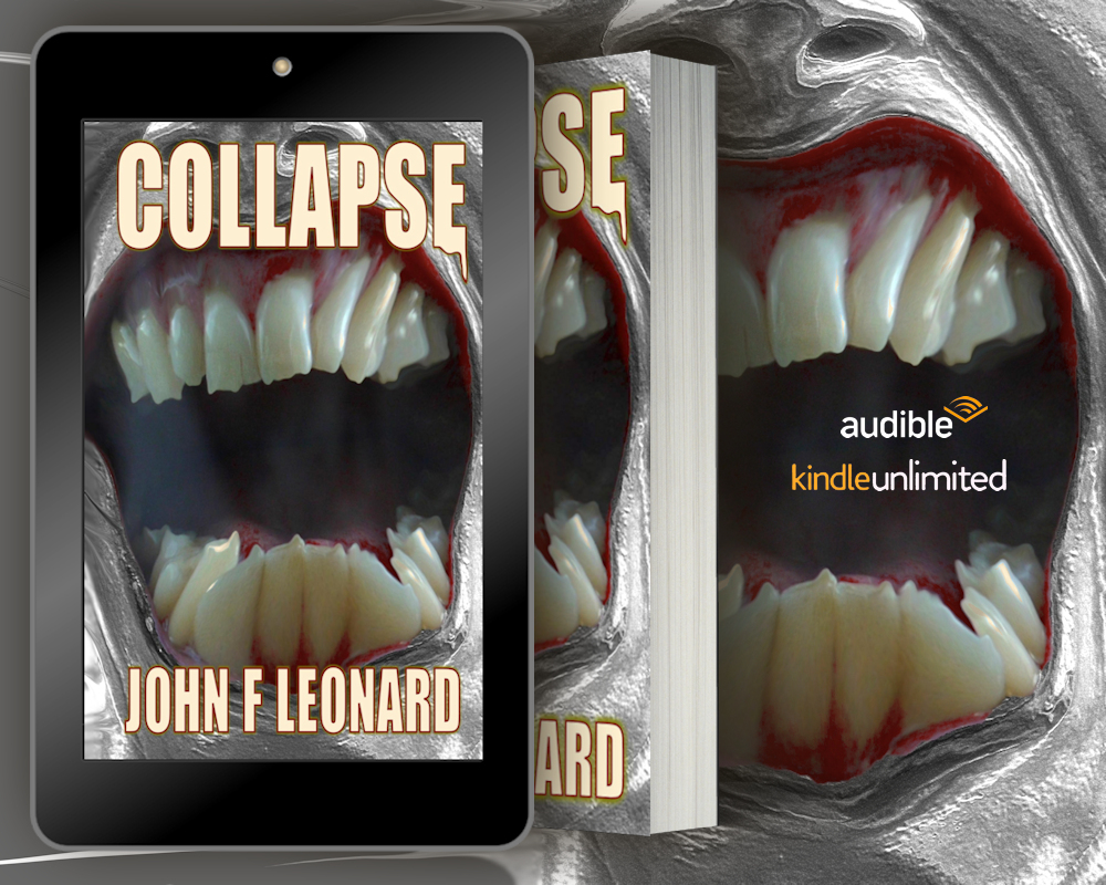john_f_leonard's tweet image. I often get asked about book covers.
COLLAPSE (amazon.com/dp/B0FM4P6Z3M) is a photo taken through glass. Heavily manipulated by hand using trad image software - someone near and dear to me who is very attractive in reality : )

#ApocalypticHorror on #Audible &amp;amp; #KindleUnlimited