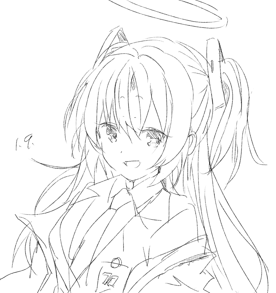 なんか描こう描こうとおもいつつユウカさんを描いていた 